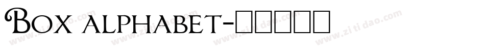 Box alphabet字体转换